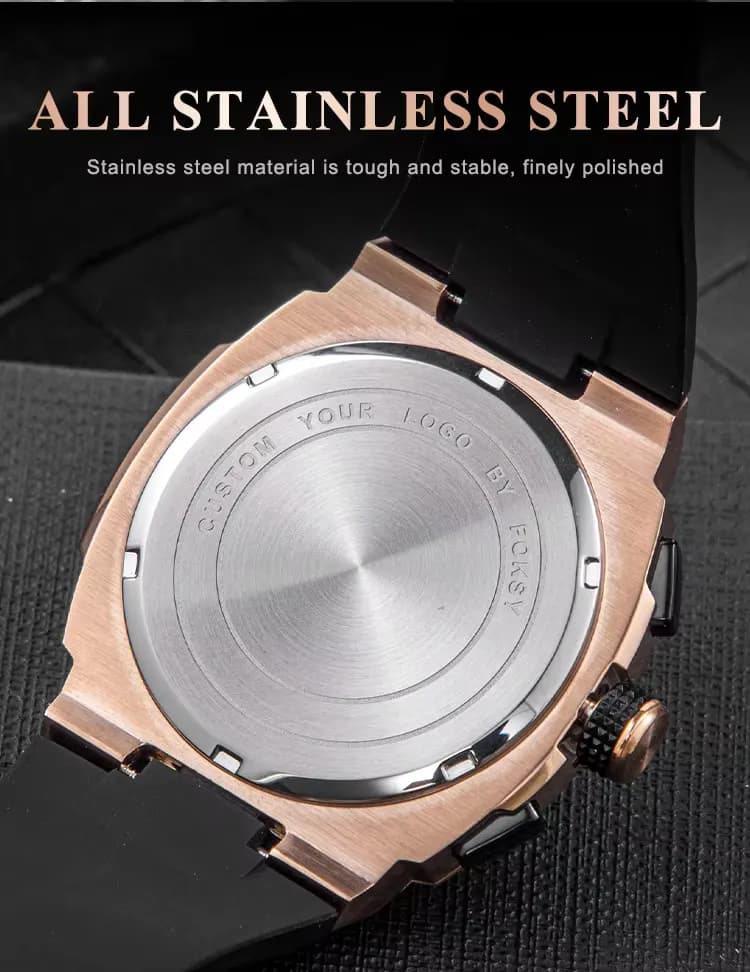 Design your own watch waterpoof stainless steel case montre homme, detail picture