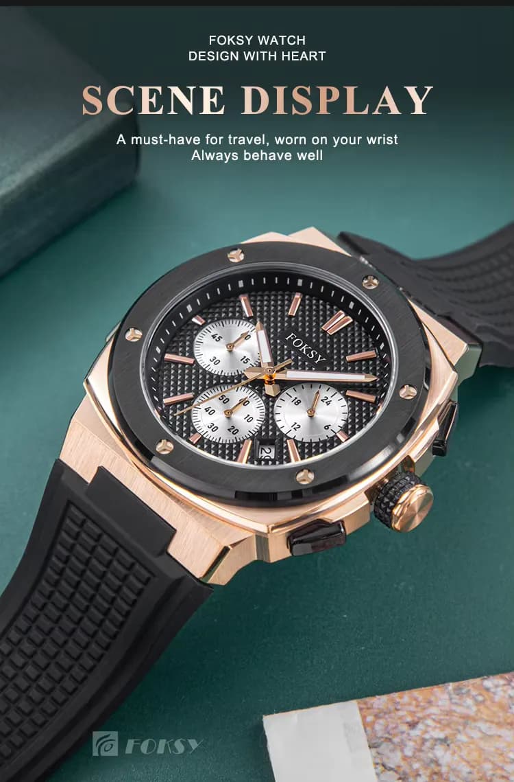 Design your own watch waterpoof stainless steel case montre homme, detail picture