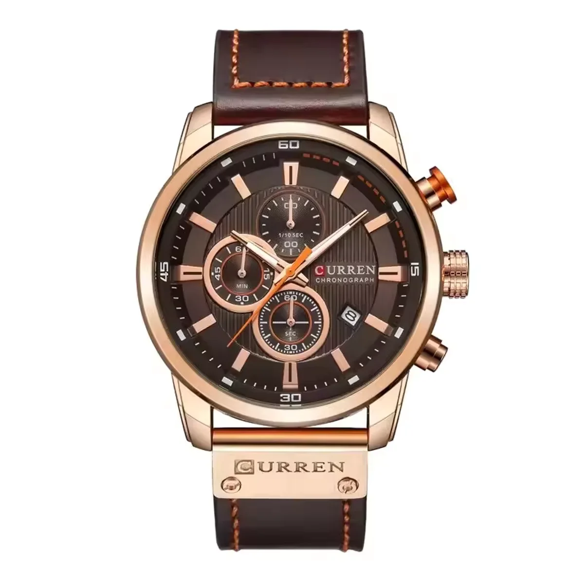 Curren 8291 quartz chronograph men wristwatch hot sell steel case