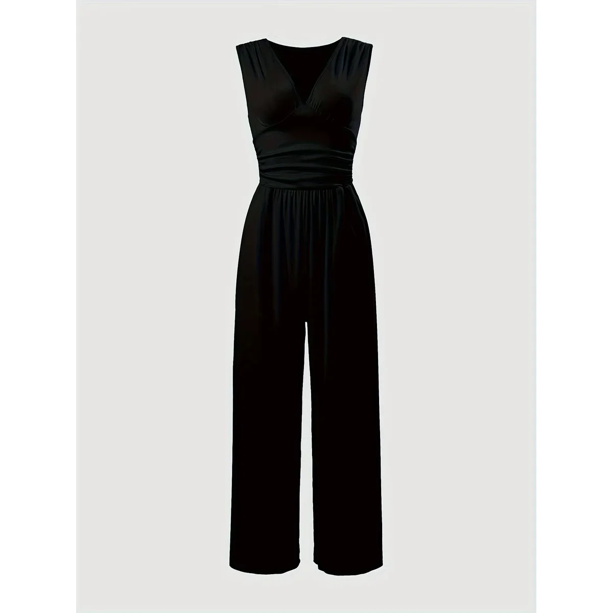 Neck wide leg high waist yoga fitness jumpsuit lace vintage velvet