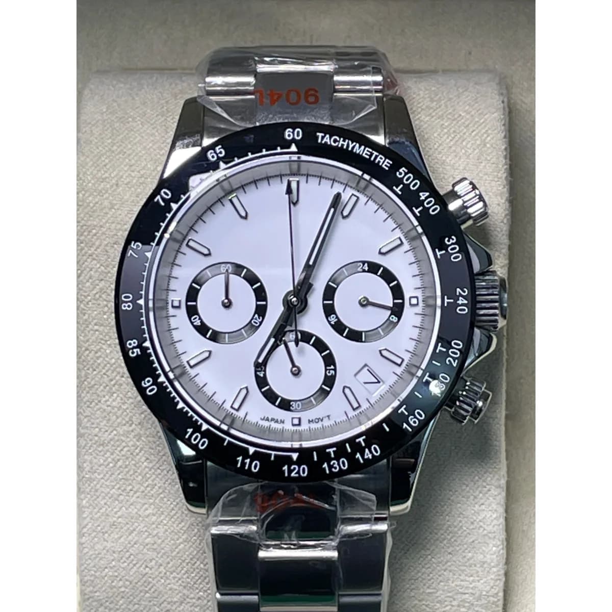 Diver mechanical watch 316L stainless steel power reserve calendar