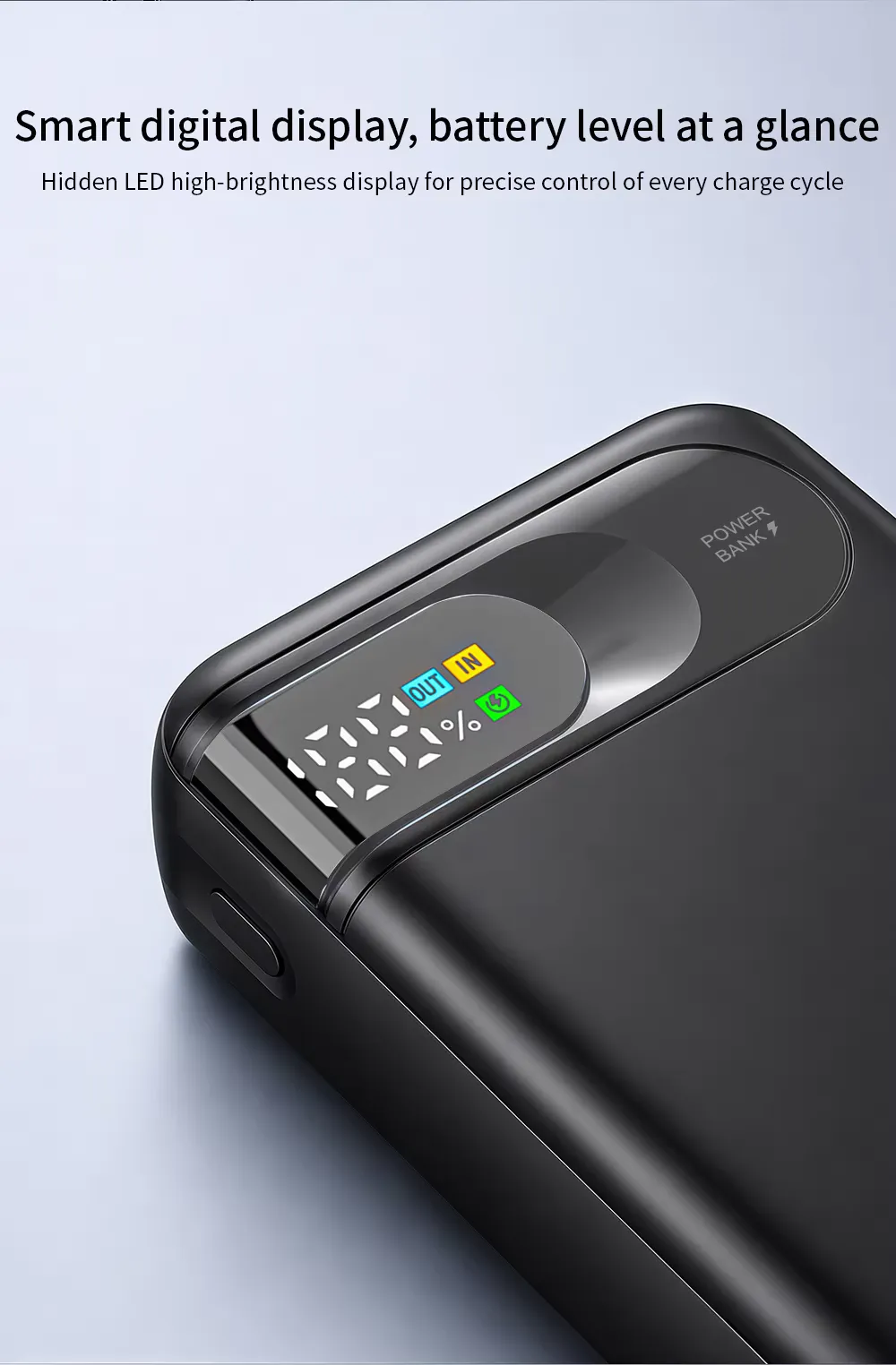 PD 22.5W charge power bank 20000mAh fast charging built, detail picture