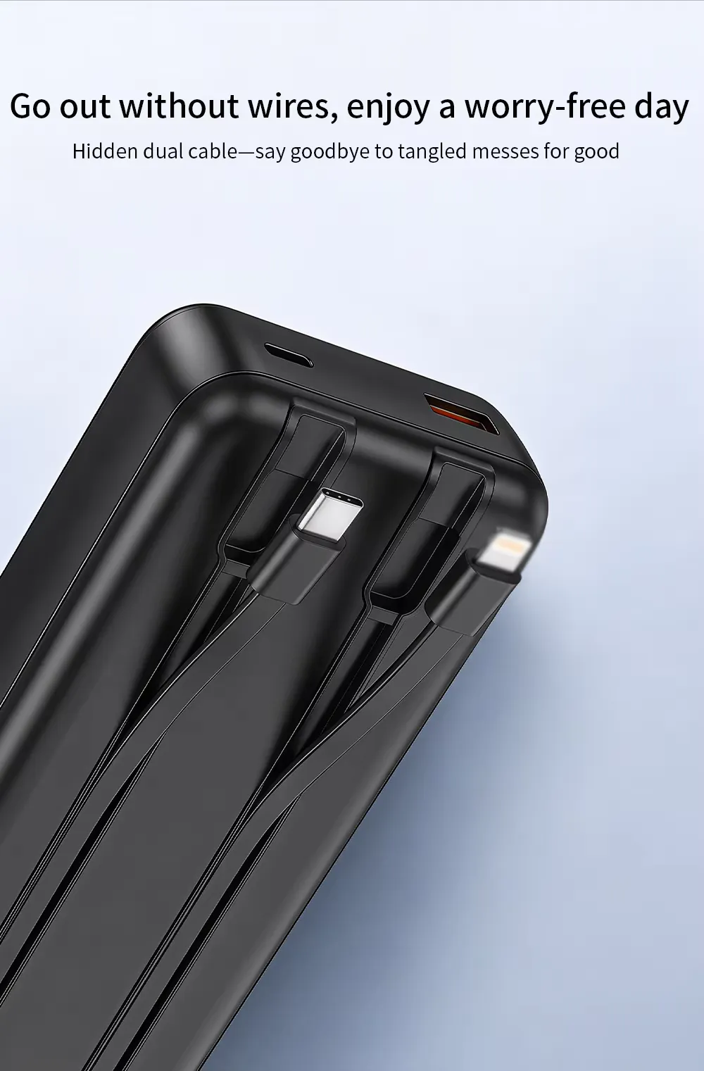 PD 22.5W charge power bank 20000mAh fast charging built, detail picture