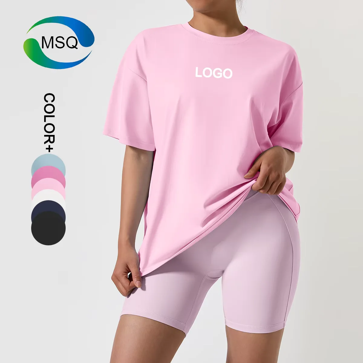 Cotton fabric fitness clothing activewear top training breathable