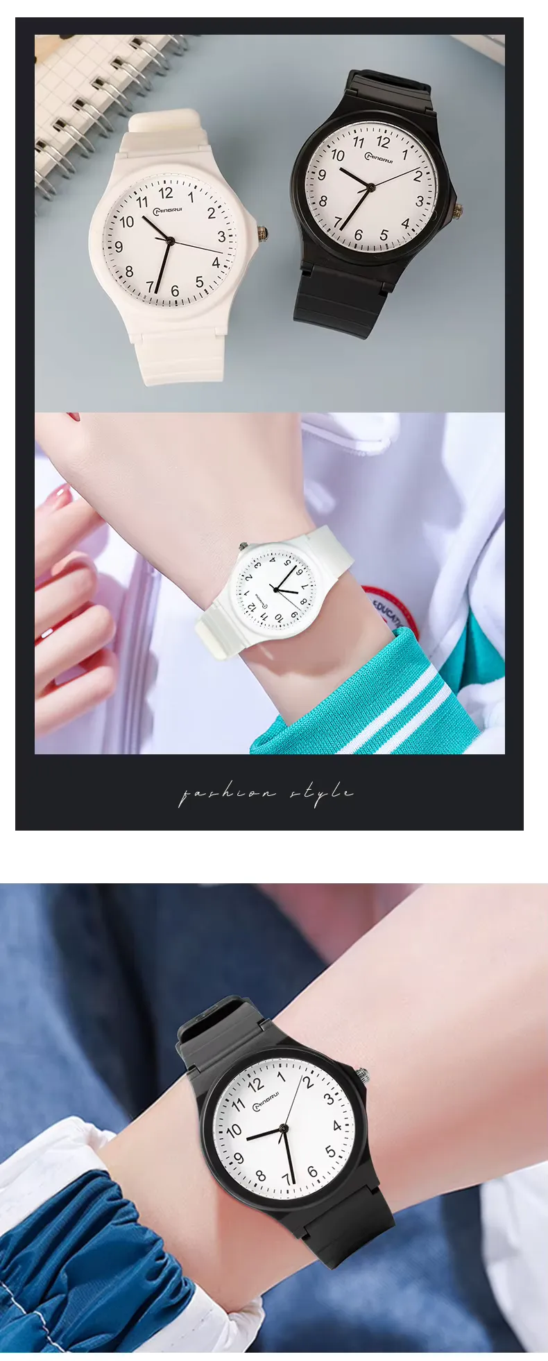 Factory hot mingrui men's quartz watch 41.5MM date calendar luminous, detail picture