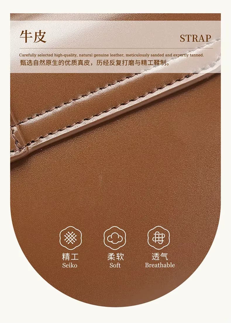 Women underarm shoulder bag style genuine leather sleek flap handbag, detail picture
