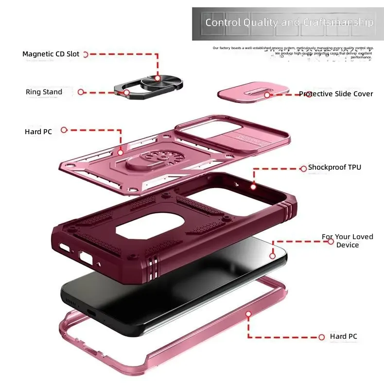 Shockproof magnetic tpu+pc armor design phone case for, detail picture