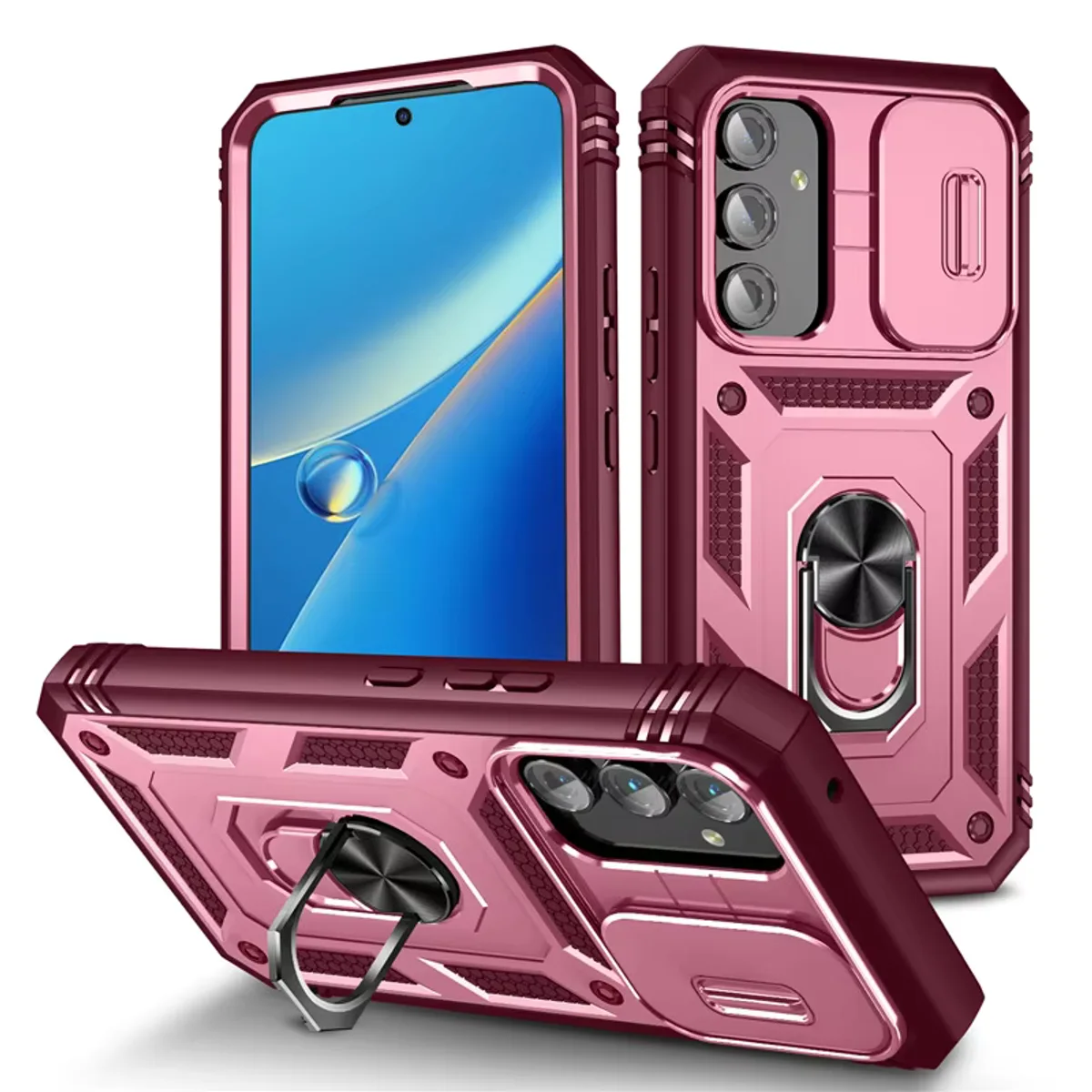 Shockproof magnetic tpu+pc armor design phone case for