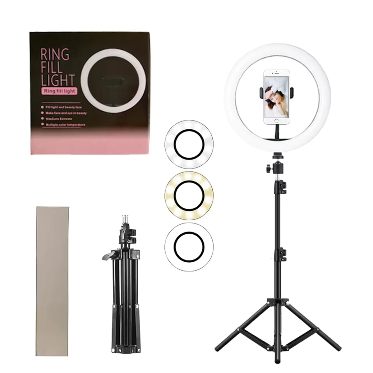 Price 10inch 26cm selfie ring light avec tripied for tik tok