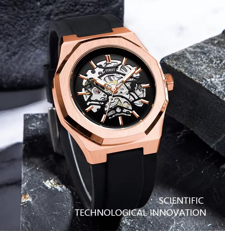Custom design your own logo automatic mechanical watches wrist, detail picture