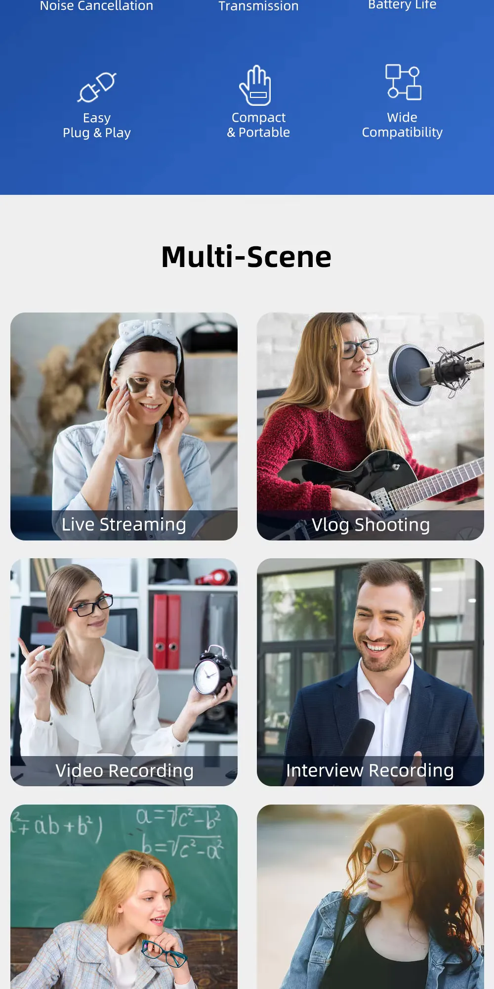Long range Bluetooth lavalier microphone wireless clip-on mic, detail picture