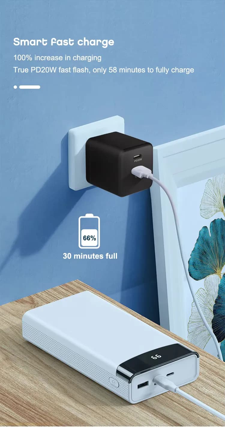 20W charger AU dual usb PD+QC3.0 wall charger USB C PD charger, detail picture