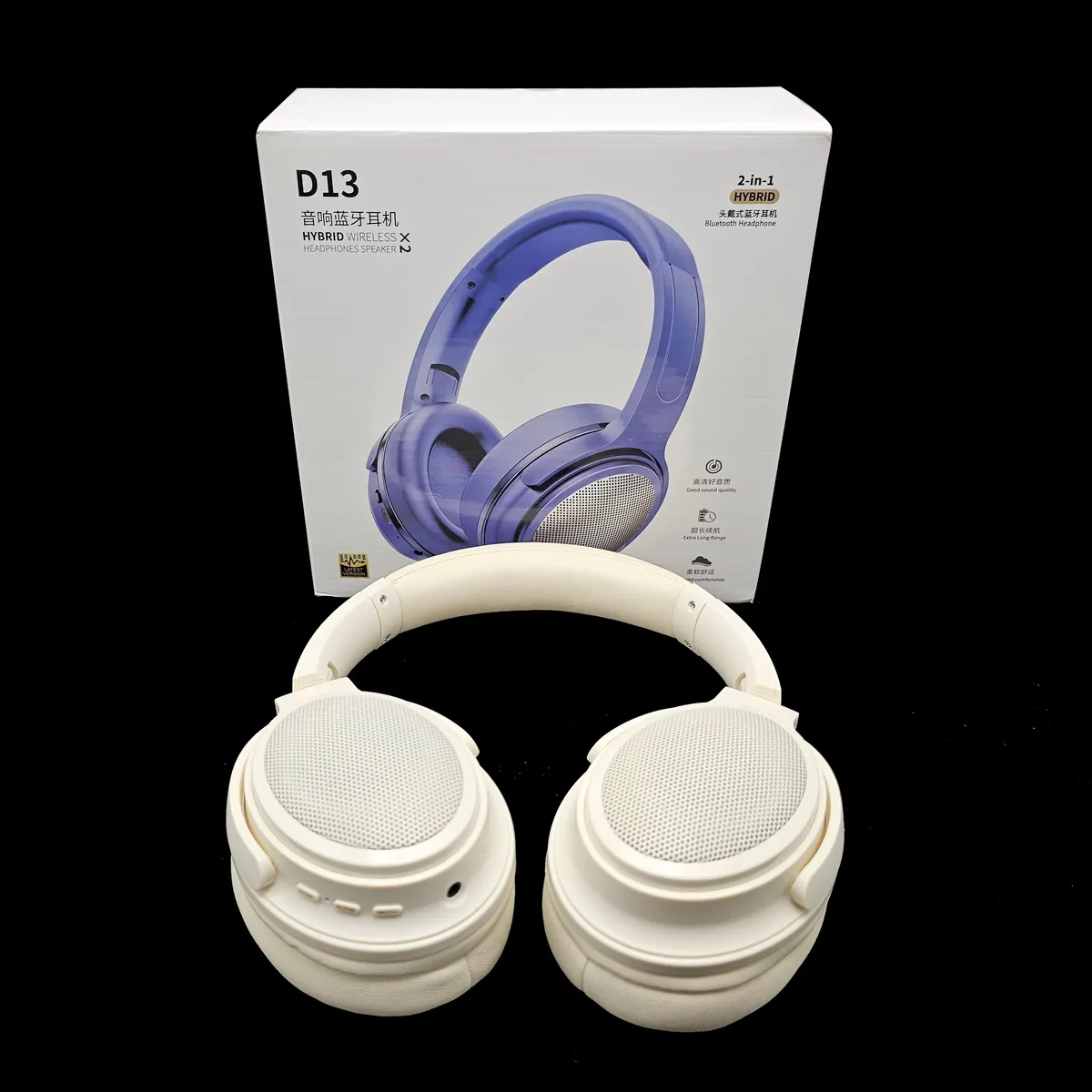 Newest 2in1 over-ear wireless switchable headphone speaker for e, detail picture