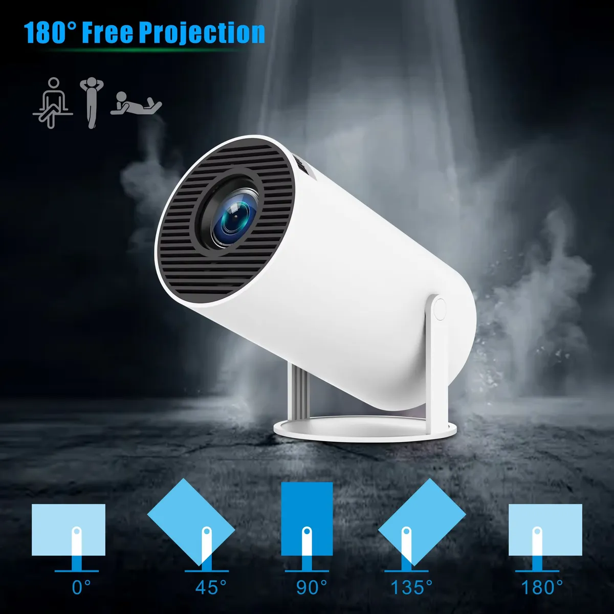 HY300Pro HY300 projector with WiFi mini smart home theater cinema LCD, detail picture
