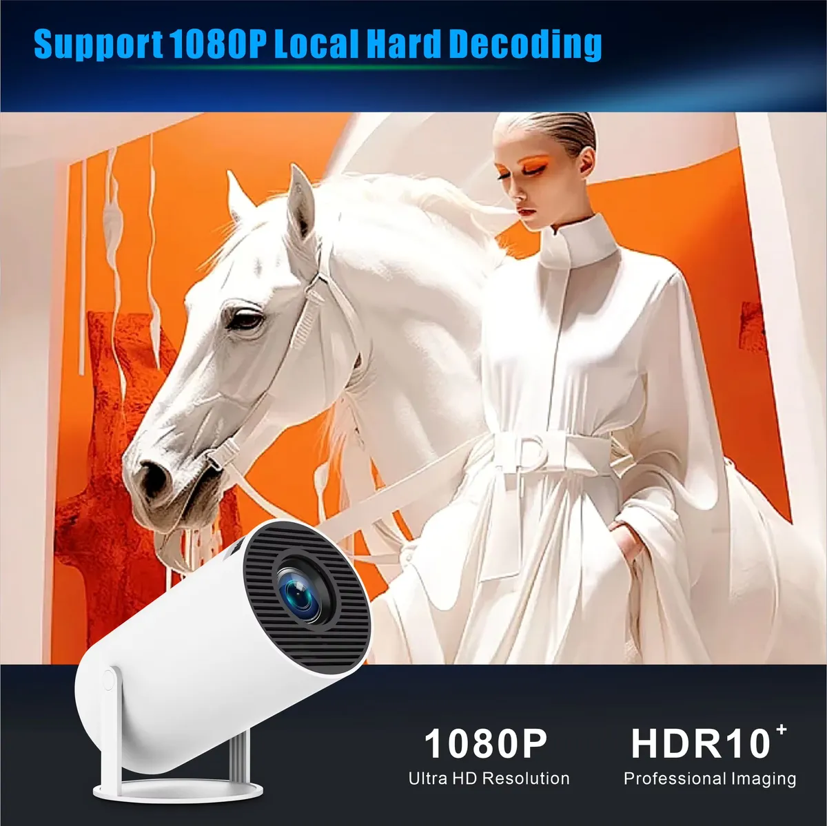 HY300Pro HY300 projector with WiFi mini smart home theater cinema LCD, detail picture
