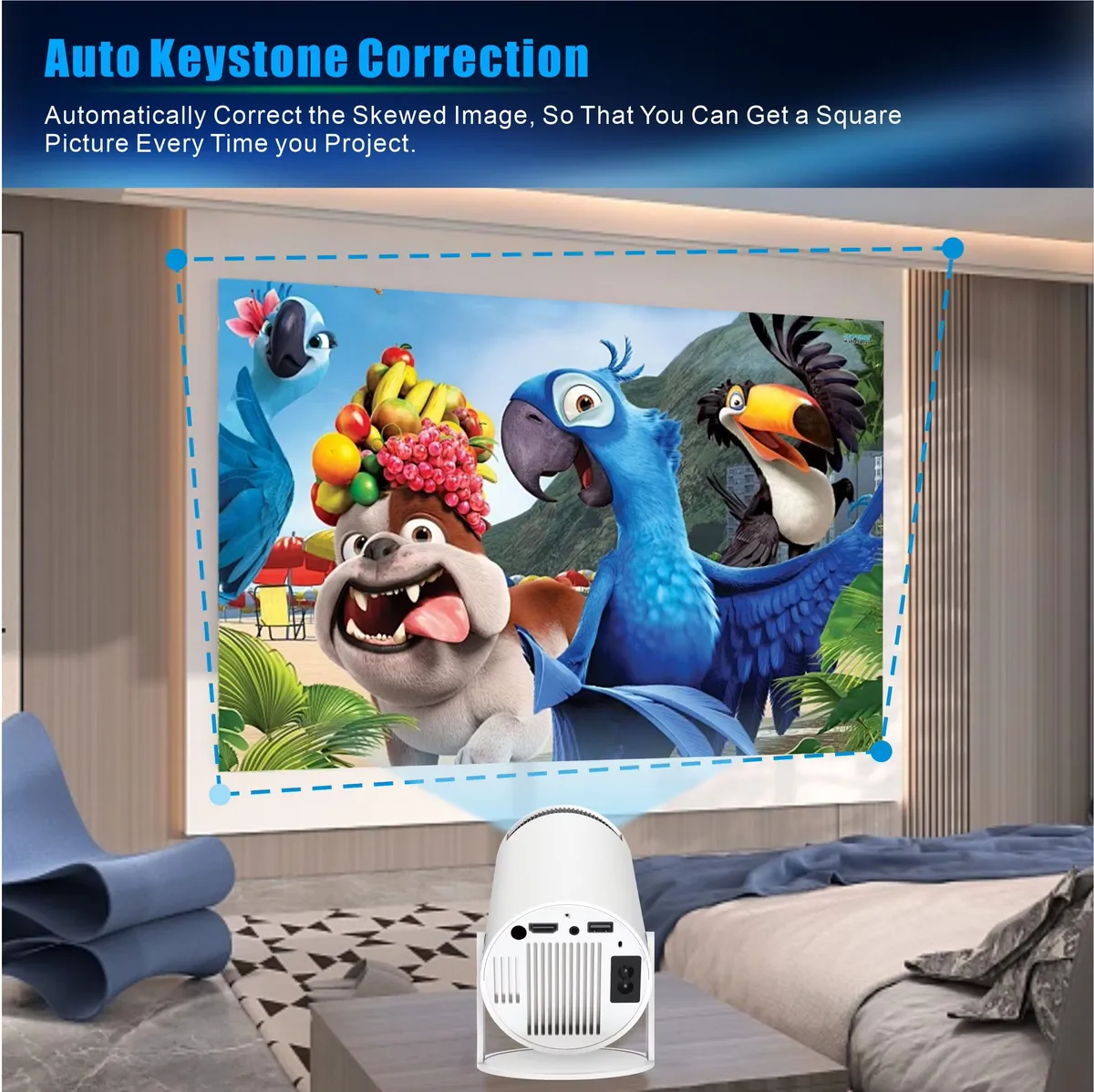 HY300Pro HY300 projector with WiFi mini smart home theater cinema LCD, detail picture