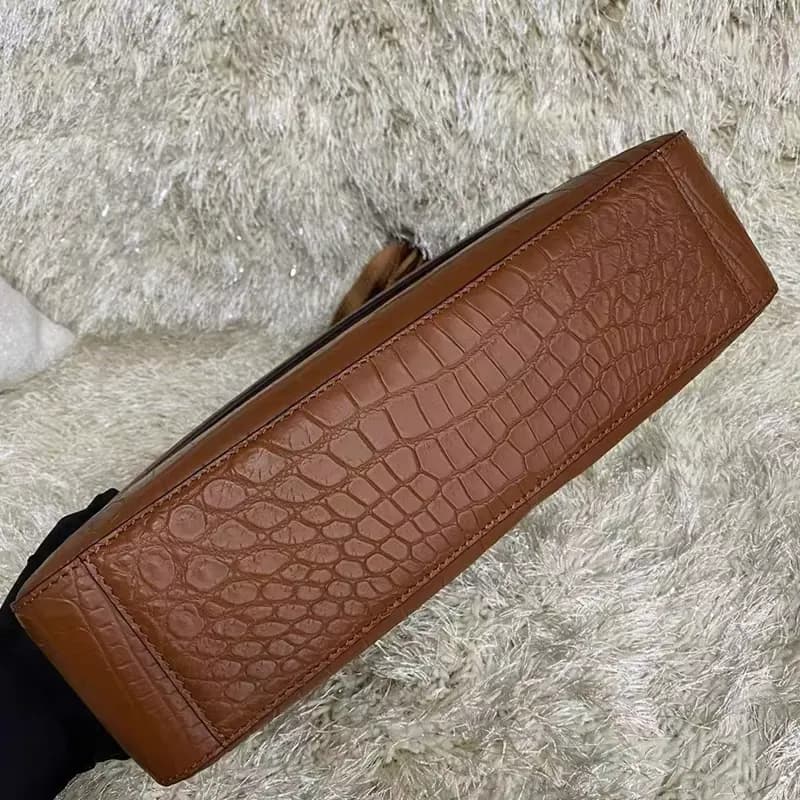 Quiet alligator pattern genuine leather crossbody bag custom private, detail picture