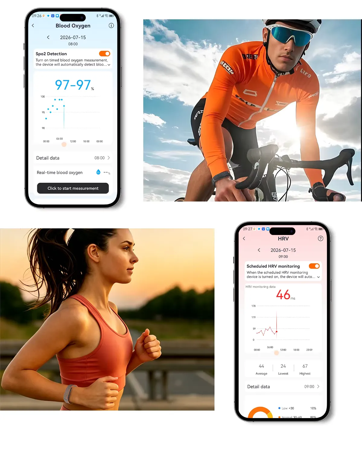 Smart health bracelet fitness tracker, detail picture